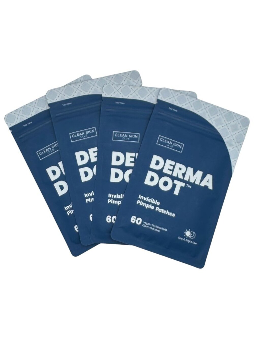 4 Pack Clean Skin Club Derma Dot Invisible Pimple Patches 60ct Each EXP 09/2027